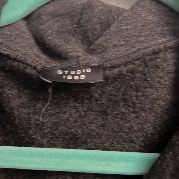 NWOT 3X Studio 1886 Grey Cowel Neck Sweater Dress with pockets - Picture 6 of 13